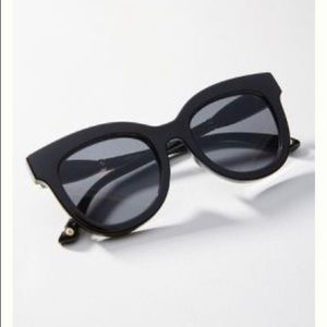 Anthropologie Dixie Cat-Eye Sunglasses, Black